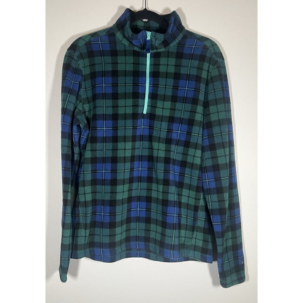 CHUBBIES blackwatch plaid preppy 1/4 zip fleece pullover S gorpcore cabincore
